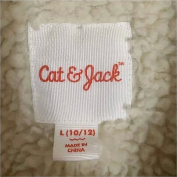 Cat & Jack Faux Fur Denim Vest Jacket L (10-12) - Picture 7 of 8